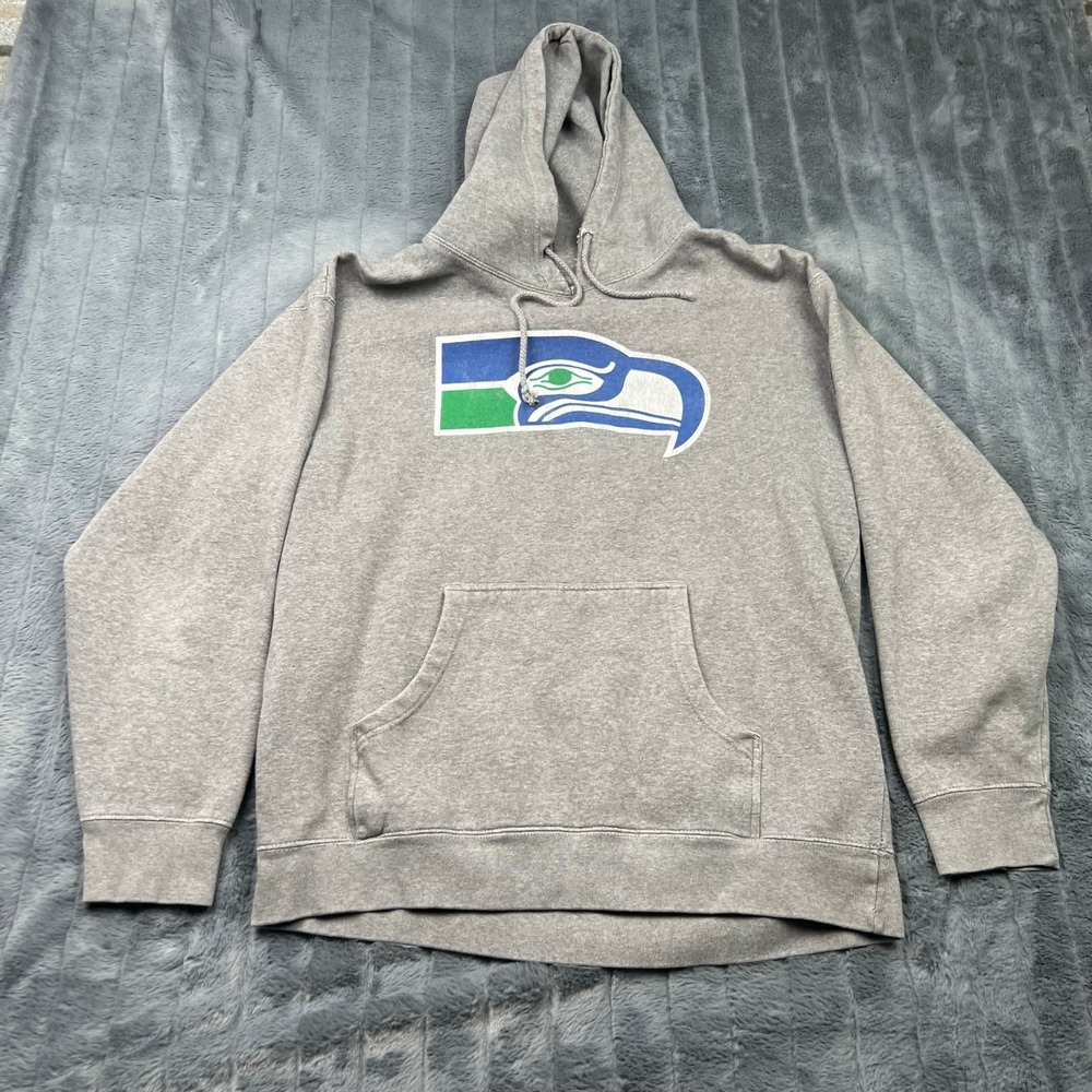 NFL Pro Line Seattle Seahawks Hoodie Mens Large Gray Pullover Fleece IND4000P